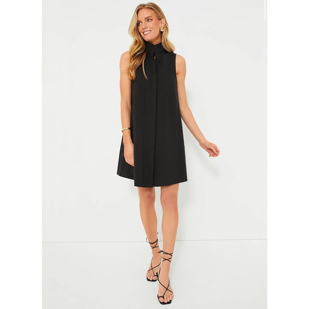 Tuckernuck Black Sleeveless Mock-Neck Mini Dress